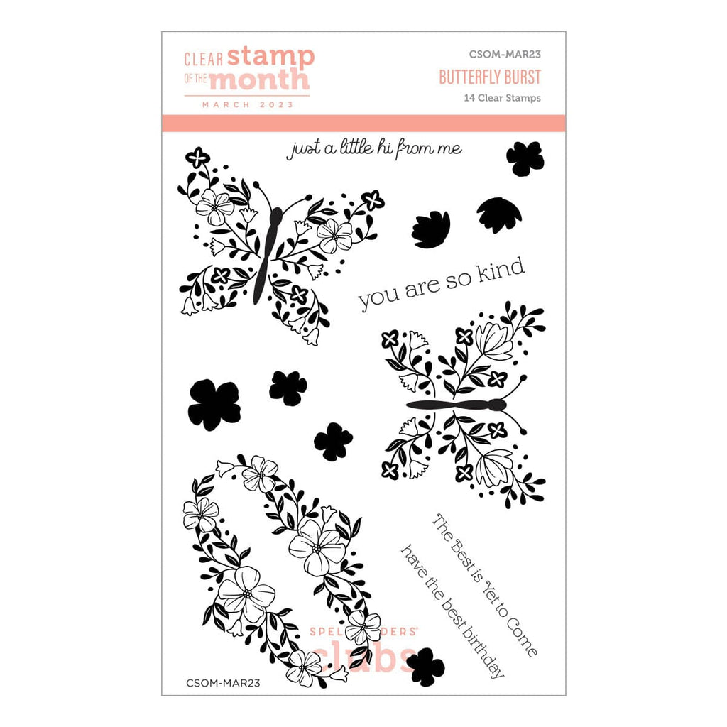 Perfect Floral Bloom  Clear Stamp of the Month - Spellbinders