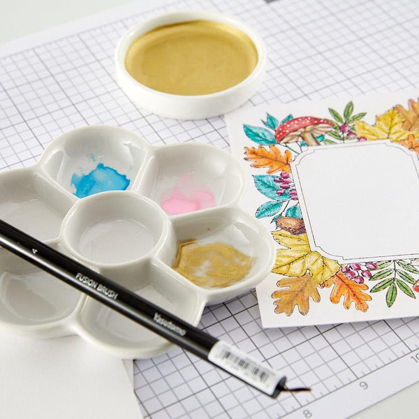 Yasutomo 7 Section Flower Porcelain Dish lifestyle image