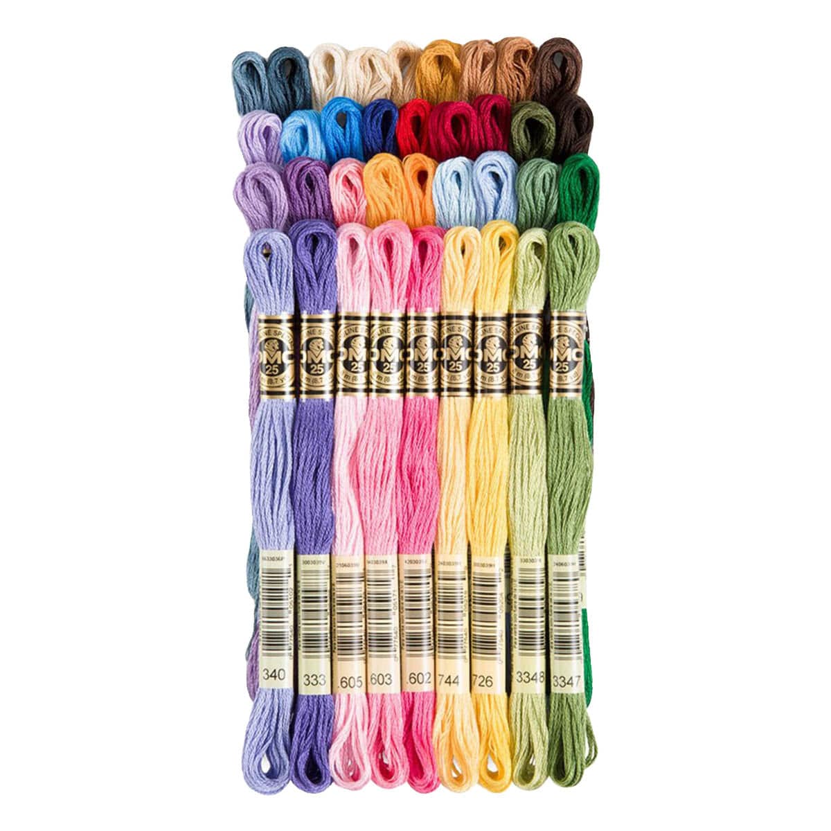 DMC Embroidery Floss Pack, Popular Colors, DMC Embroidery Thread, DMC Floss  Kit Include 36 Assorted Color Bundle with DMC Mouline Cotton White/Black