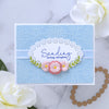 Oval Stitch & Border- Small Die of the Month (DOM-FEB22) project example  by Annie Williams