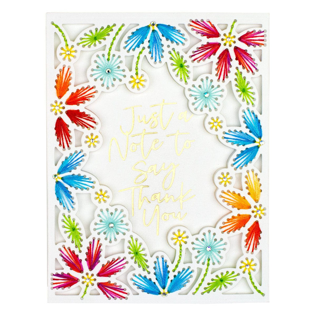 Stitched Card Front, Border & Flower - Large Die of the Month (DOML-MAY21) Product Image