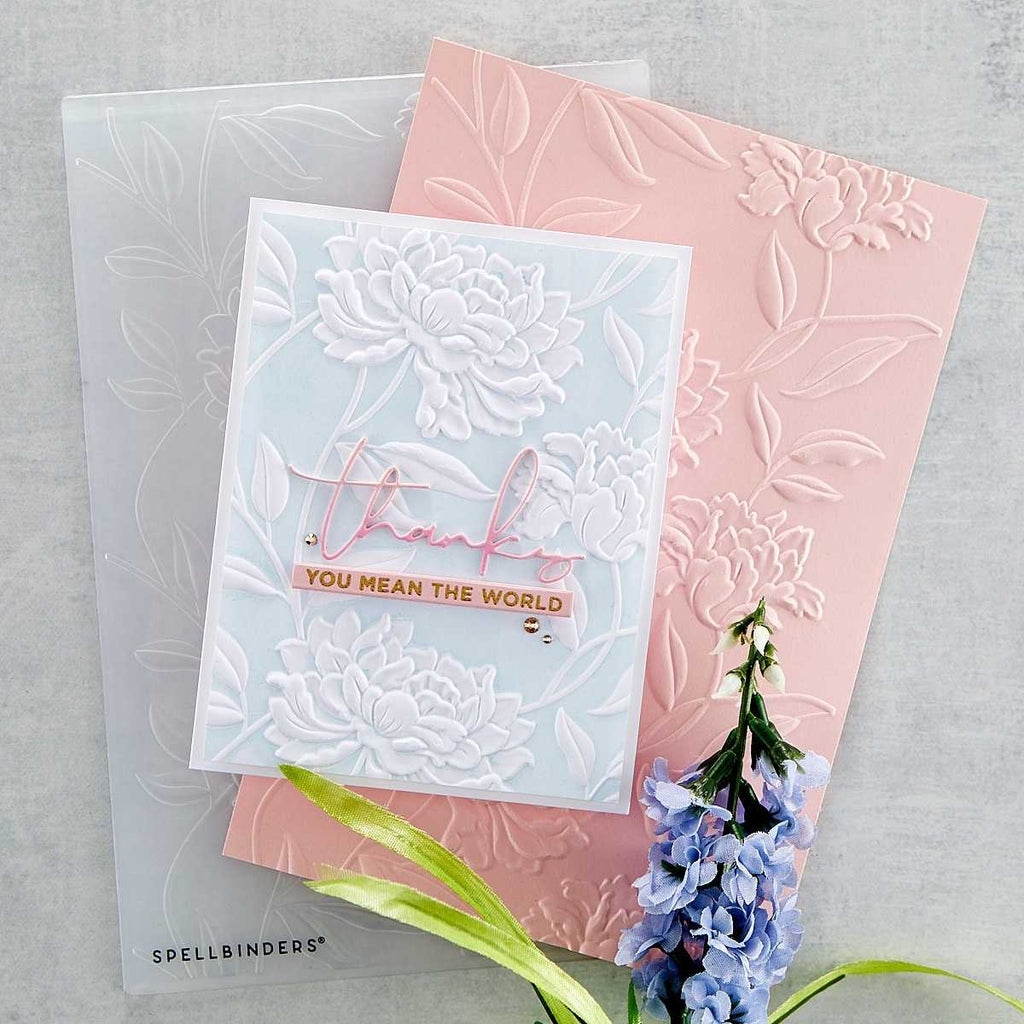 Beautiful Blooms 3D Embossing Folder (E3D-026) lifestyle project.