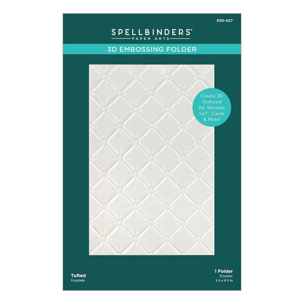 Tufted 3D Embossing Folder (E3D-027) packaging. 