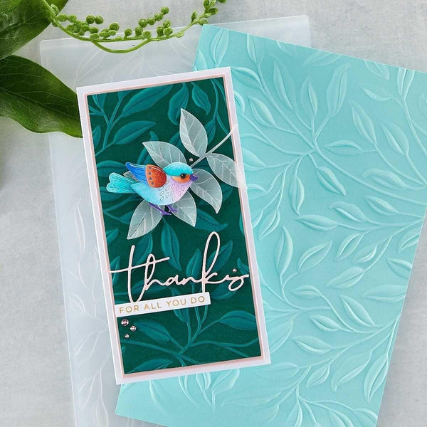 Leafy 3D Embossing Folder (E3D-030) lifestyle image.