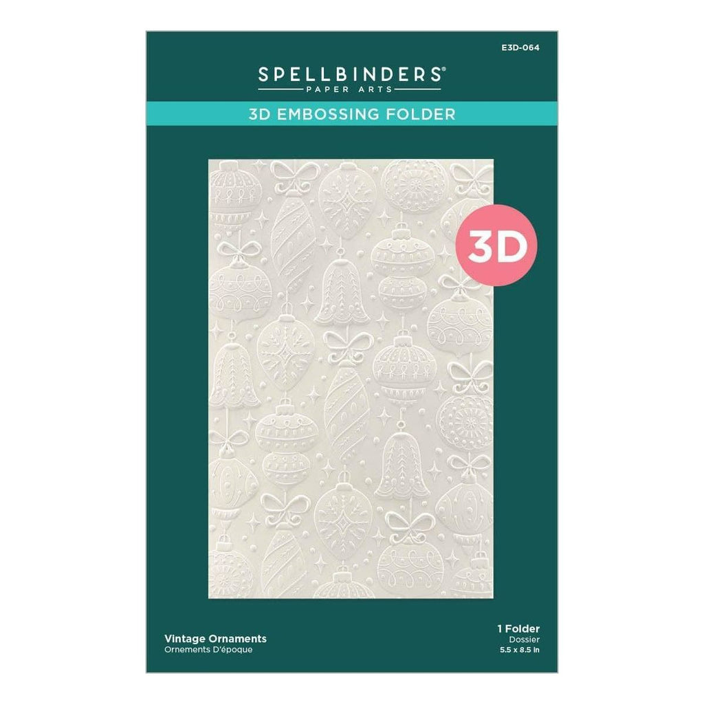 Vintage Ornaments 3D Embossing Folder from the Classic Christmas ...