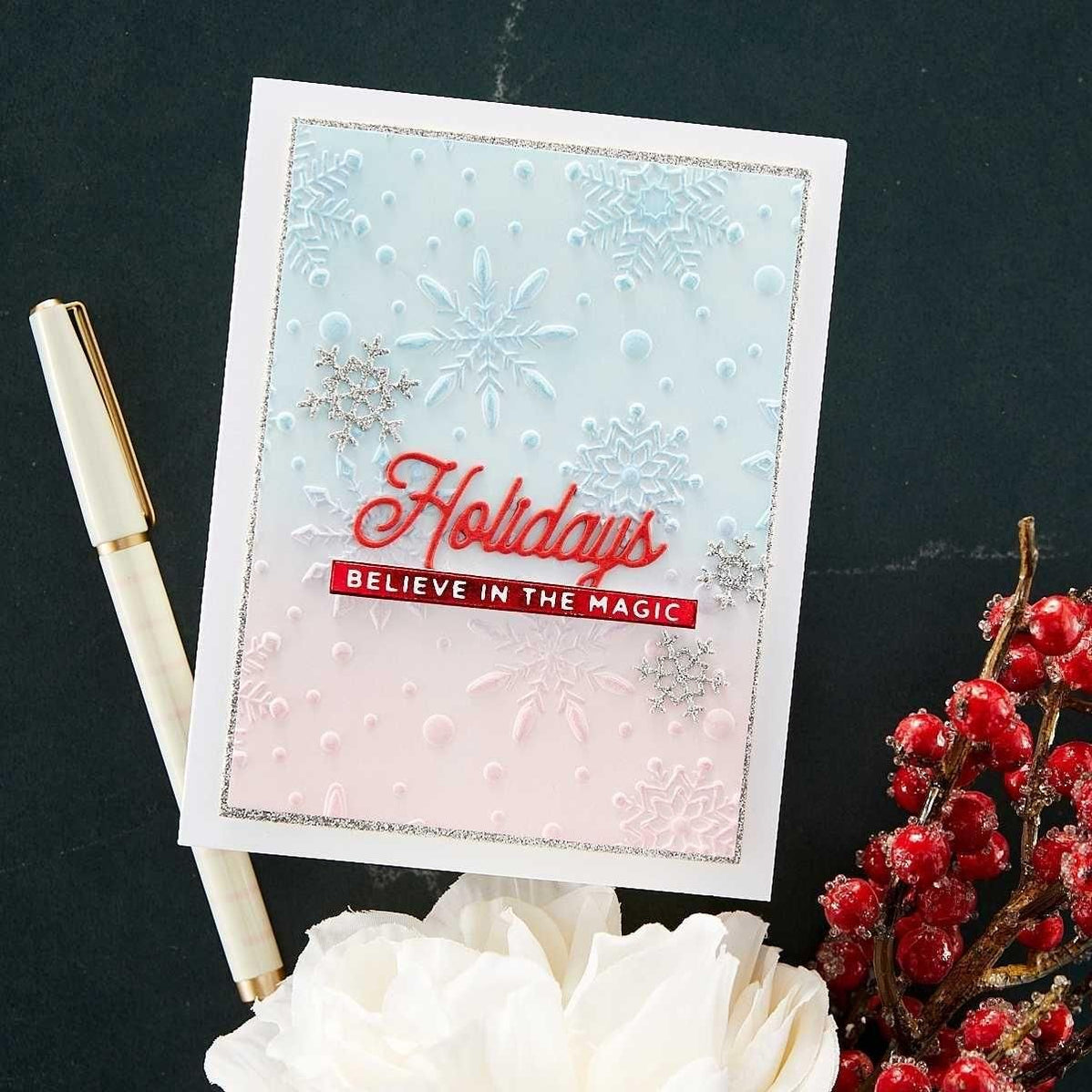 Flurry of Snowflakes 3D Embossing Folder Spellbinders Paper Arts