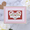Spreading Love - Embossing Folder of the Month (EOM-JAN22) framed heart. 