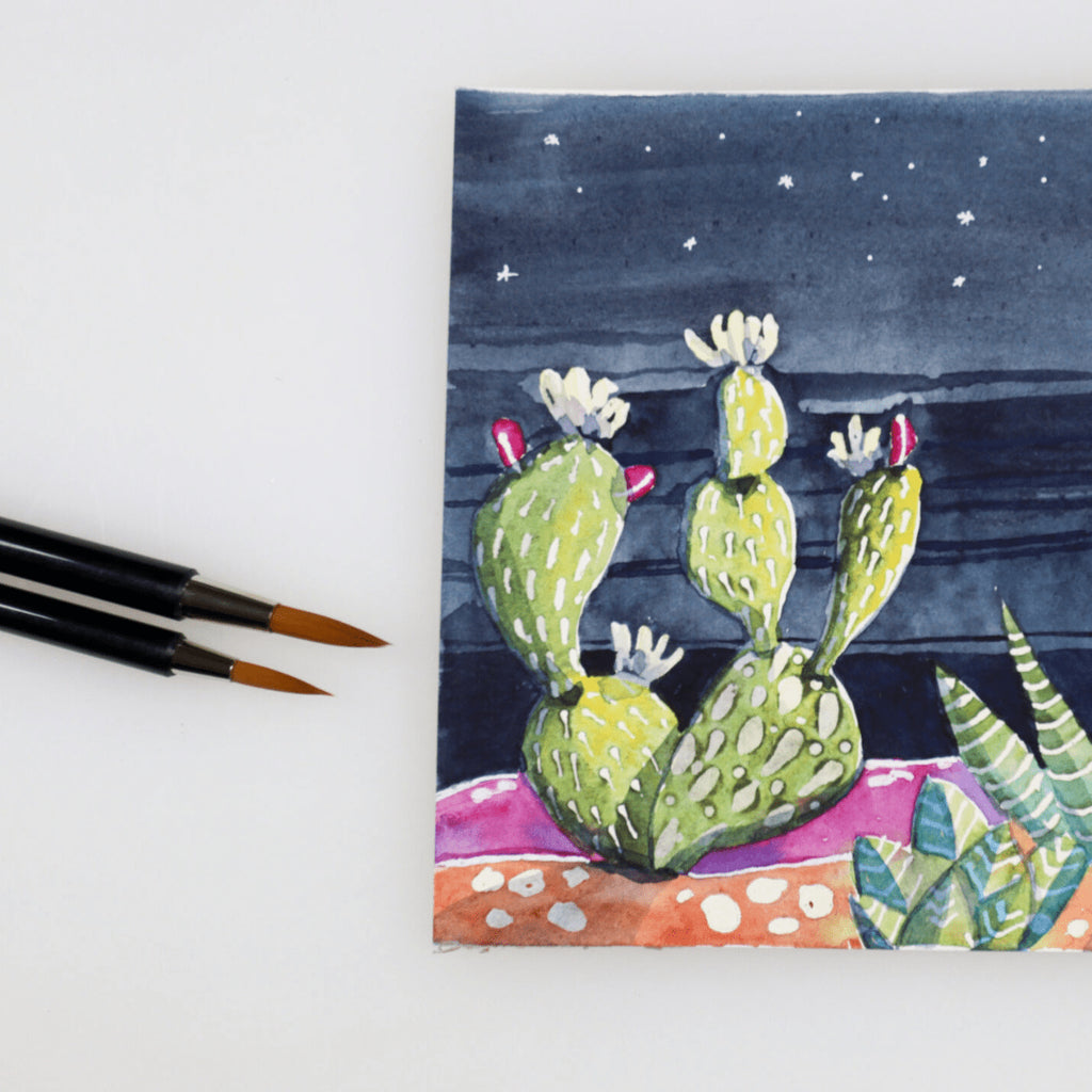 Yasutomo Fusion Brush, Size 1 watercolor image