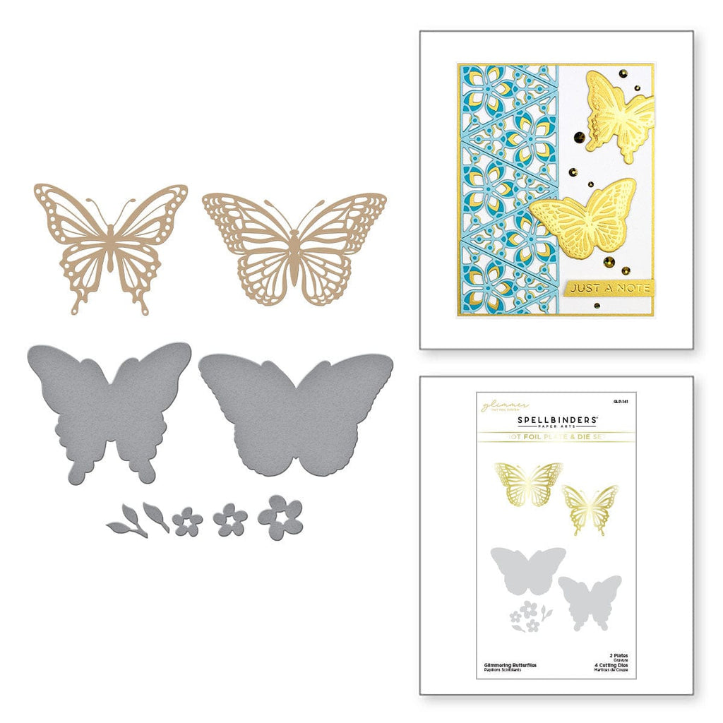 Glimmering Butterflies Glimmer Hot Foil Plate & Die Set (GLP-141) Combo Image