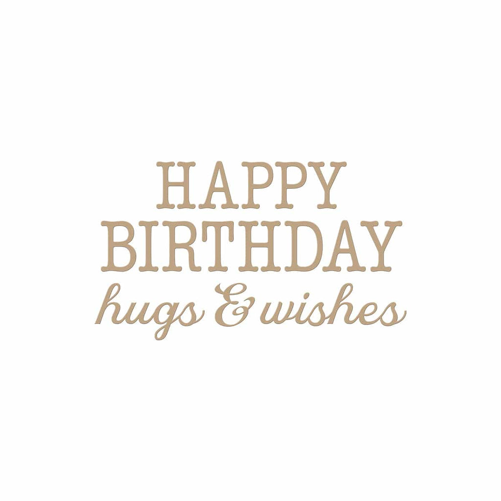 Birthday Hugs & Wishes Glimmer Hot Foil Plate (GLP-144) Colorization