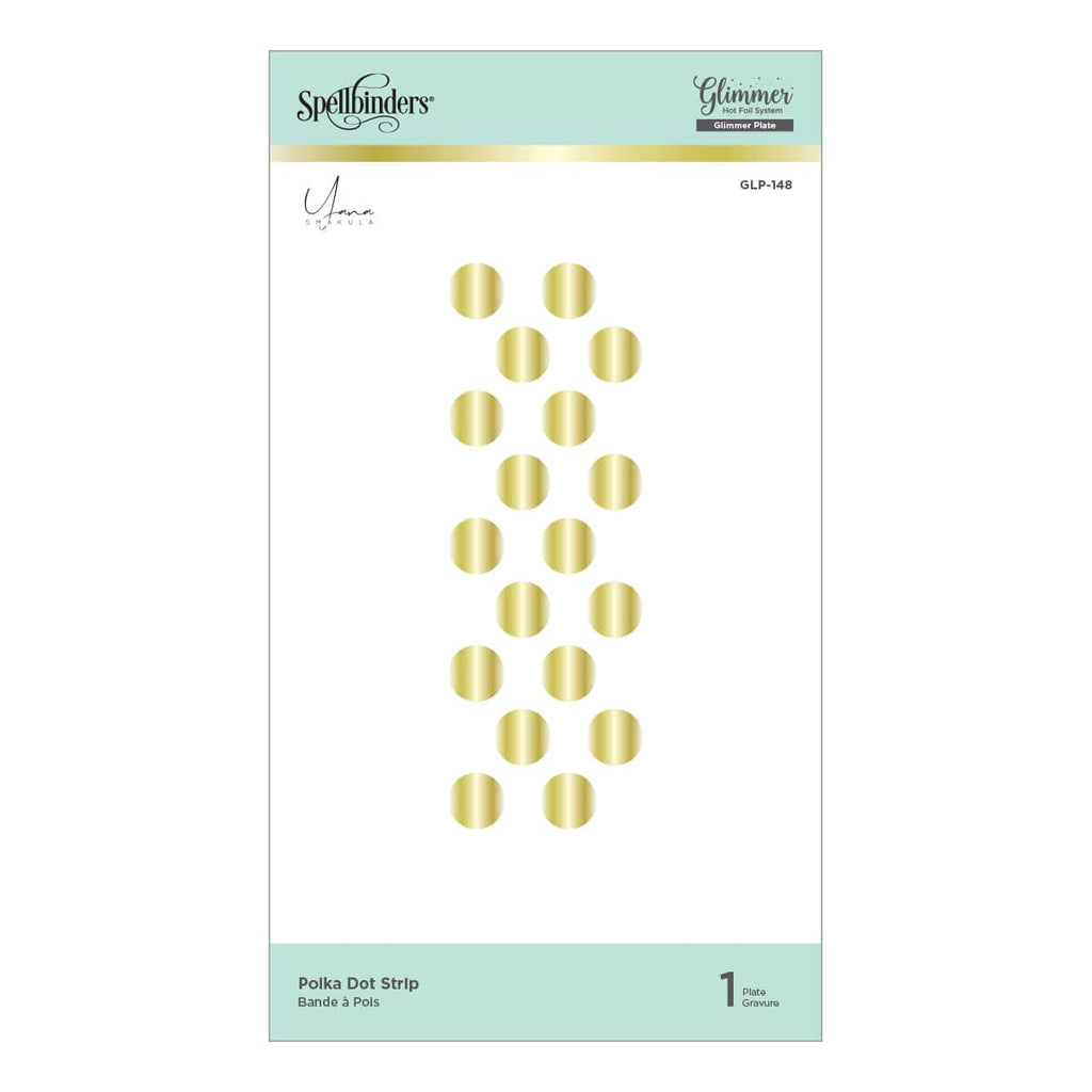 Polka Dot Strip Glimmer Hot Foil Plate from Foiled Basics by Yana Smakula (GLP-148) Product Packaging