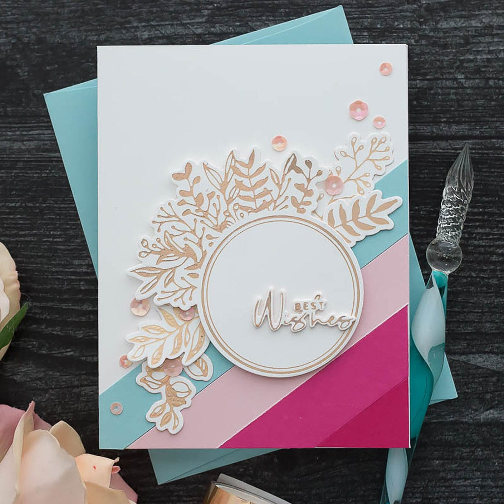 Yana's Sentiments Glimmer Hot Foil Plate & Die Set from Foiled Basics by Yana Smakula (GLP-155) Project Example 