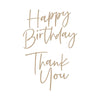 Thank You & Happy Birthday Glimmer Hot Foil Plate Set from the Stylish Script Collection (GLP-190) Colorization