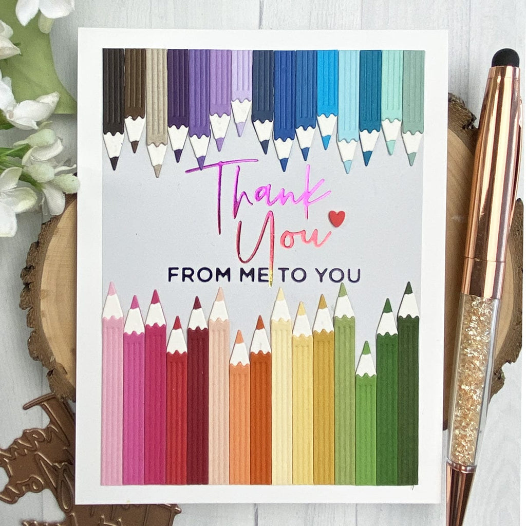 Thank You & Happy Birthday Glimmer Hot Foil Plate Set from the Stylish Script Collection (GLP-190) Project Example 2