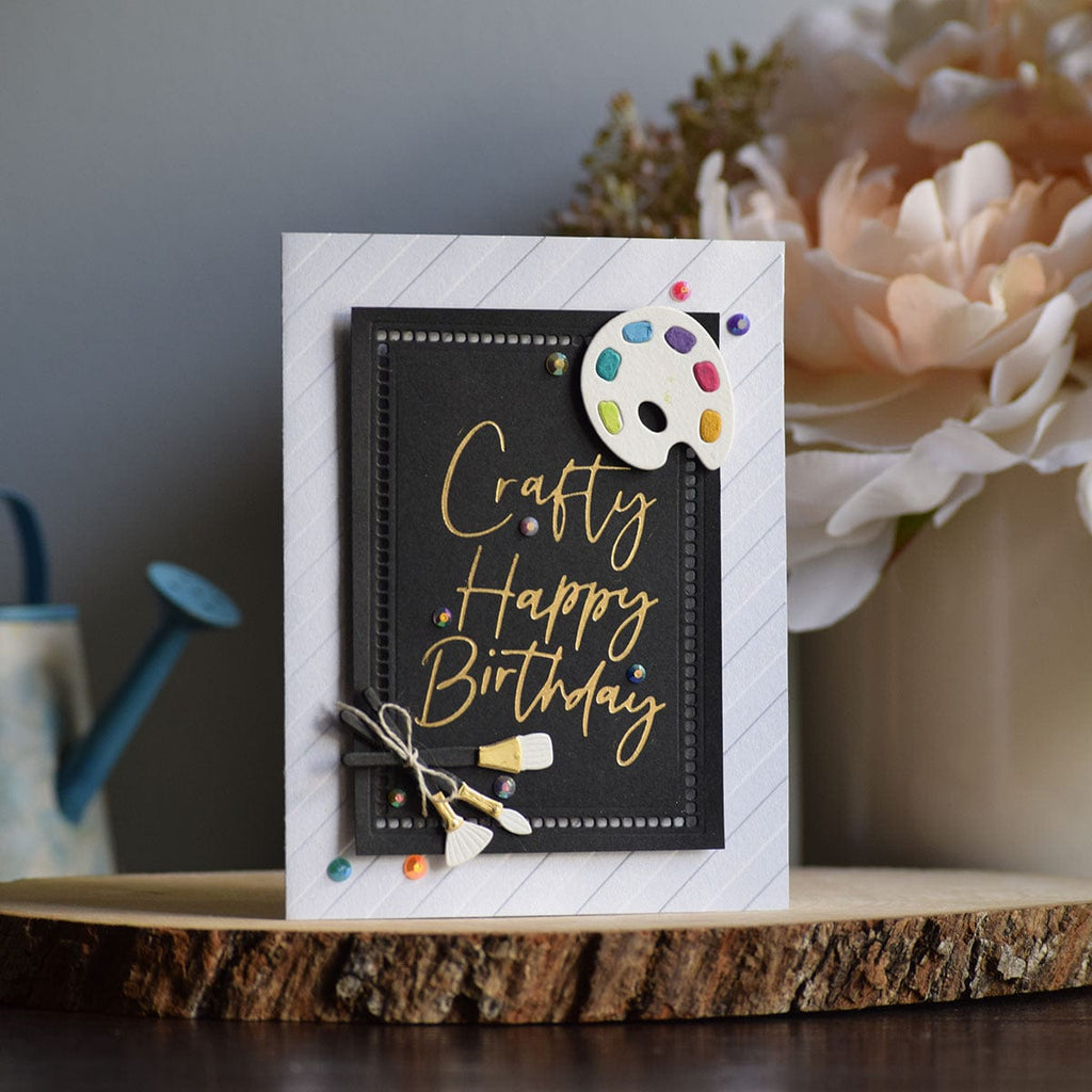 Thank You & Happy Birthday Glimmer Hot Foil Plate Set from the Stylish Script Collection (GLP-190) Project Example 6