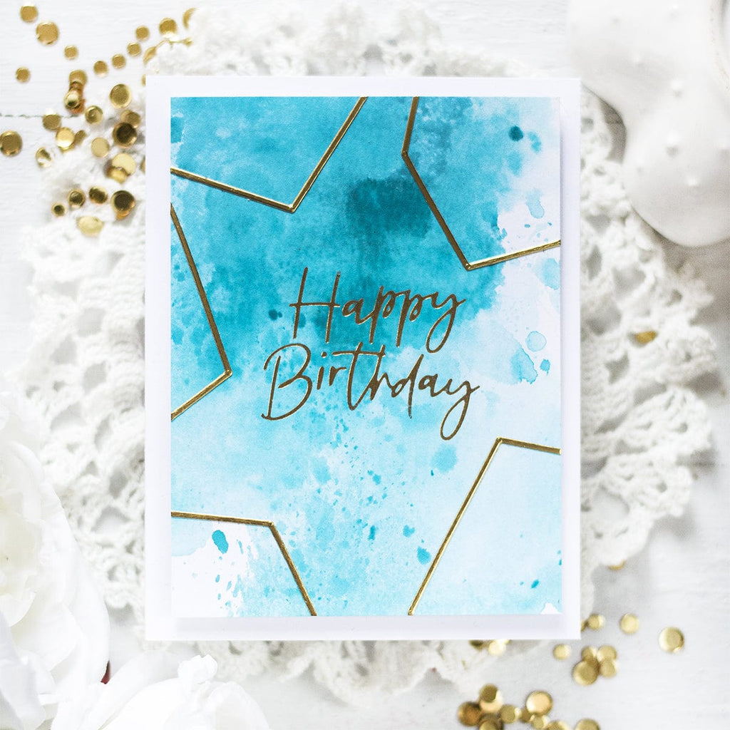 Thank You & Happy Birthday Glimmer Hot Foil Plate Set from the Stylish Script Collection (GLP-190) Project Example 8