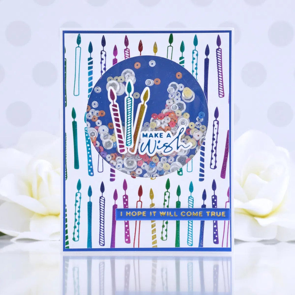 Birthday Candle Background Glimmer Hot Foil Plate & Die Set from Yana s ...