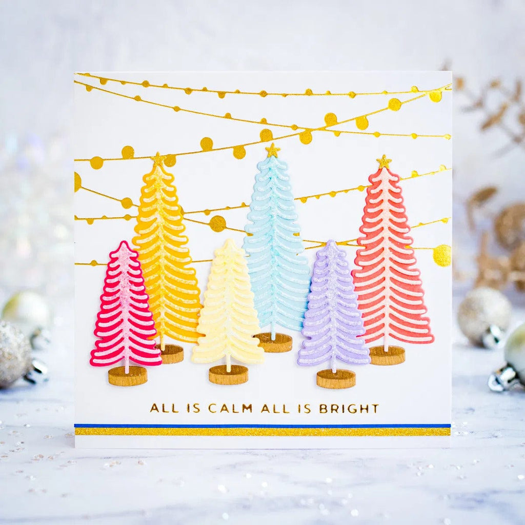 String Lights Background Glimmer Hot Foil Plate from the Tis the Season Collection (GLP-295) Project Example 1