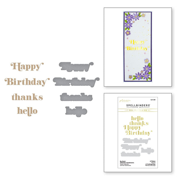 Spellbinders Glimmer Hot Foil Plate and Die - Special Sentiments