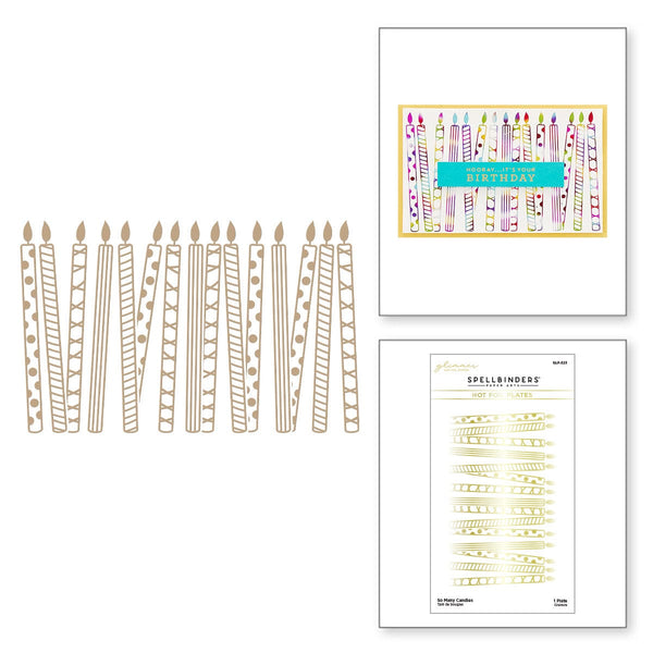 So Many Candles Glimmer Hot Foil Plates from the Birthday Celebrations Collection (GLP-323) combo product image. 