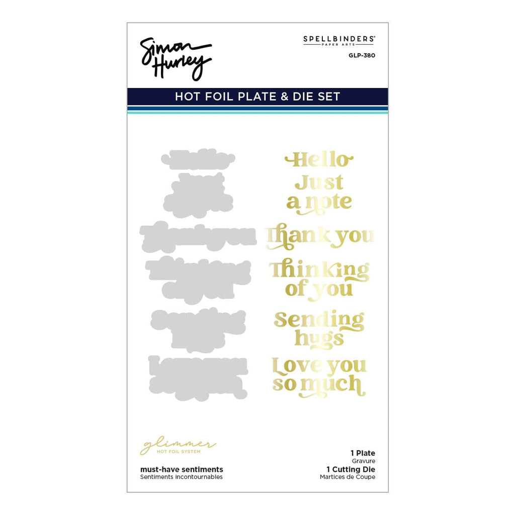 Spellbinders Glimmer Hot Foil Plate-Scattered Hearts-Expressions Of Love -  813233048752