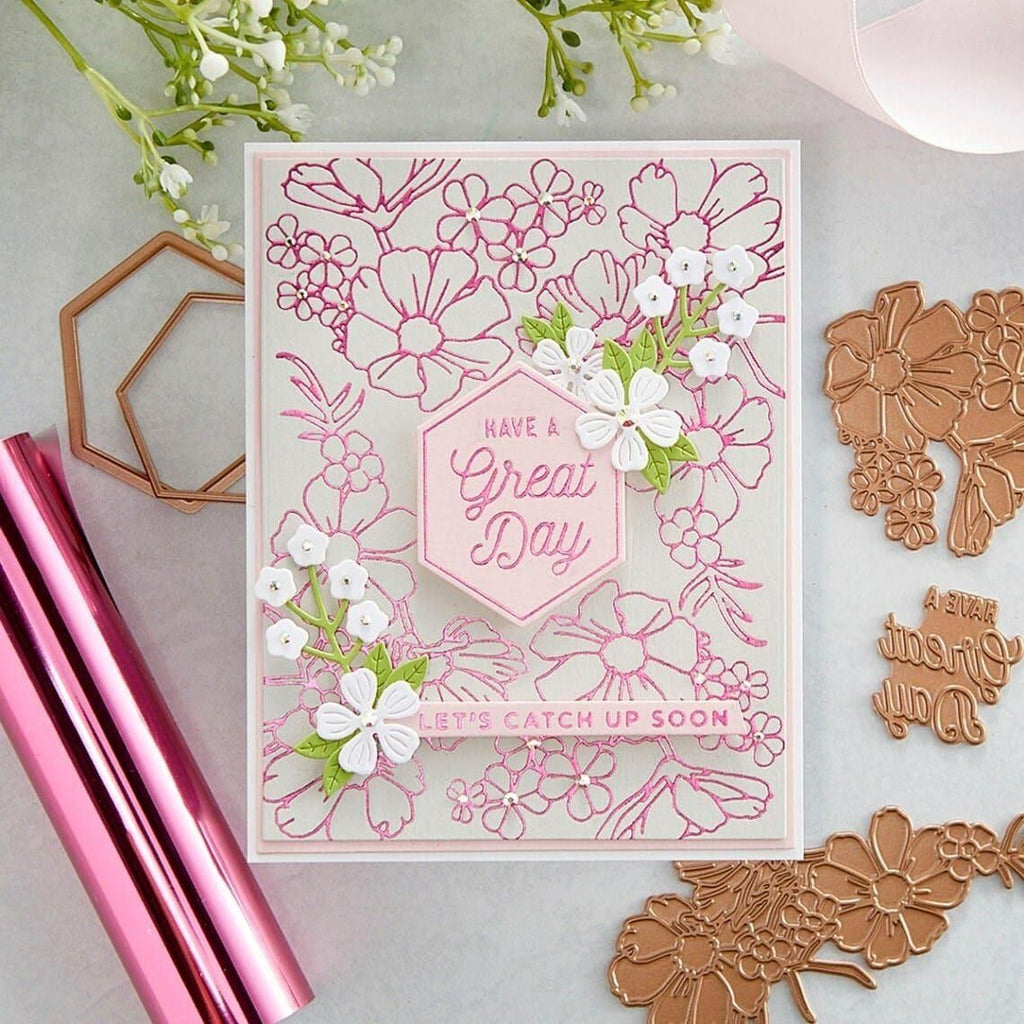 Mini Blooms and Sprigs Etched Dies from the Slimline Collection (S2-314) Project Example 1