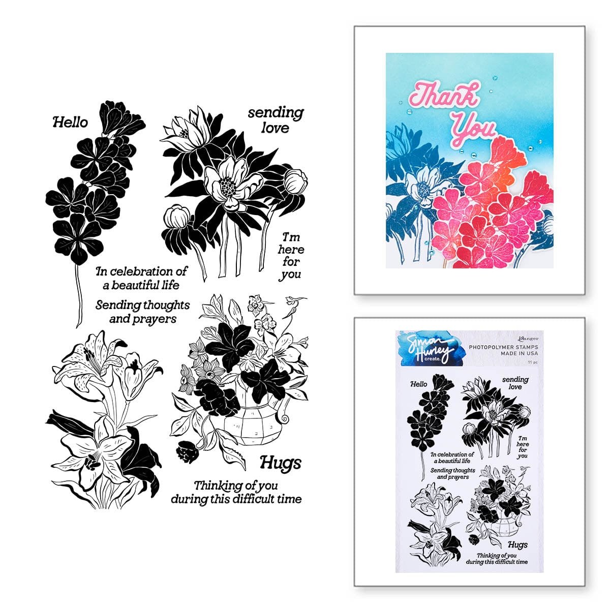  Dies and Clear Photopolymer Stamp Set - Hello Bloom