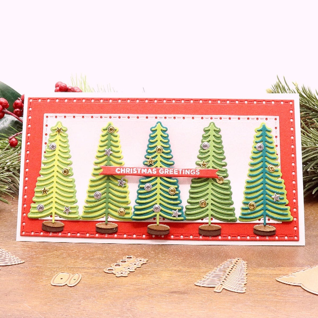 Bottle Brush Trees Etched Dies from the Tis the Season Collection (S3-417) Project Example 10