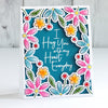 Stitched Card Front, Border & Flower - Large Die of the Month (DOML-MAY21) Jean Manis Example 1