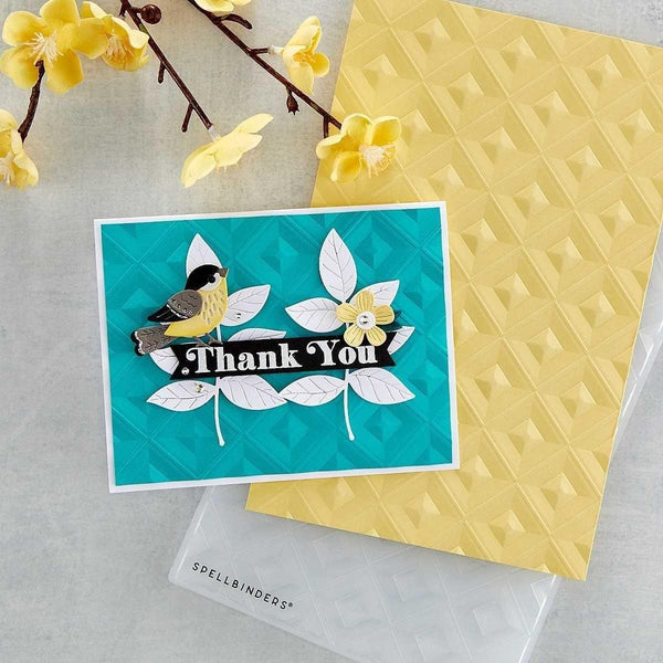 Sweet Birdie Etched Dies from the Just Wanted to Say Collection (S1-054) lifestyle project example thank you card. 