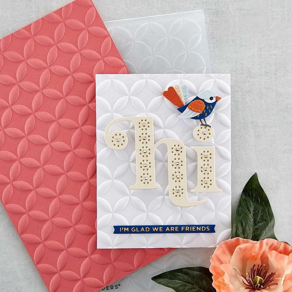 Sweet Birdie Etched Dies from the Just Wanted to Say Collection (S1-054) project example just wanted to say hi card. 