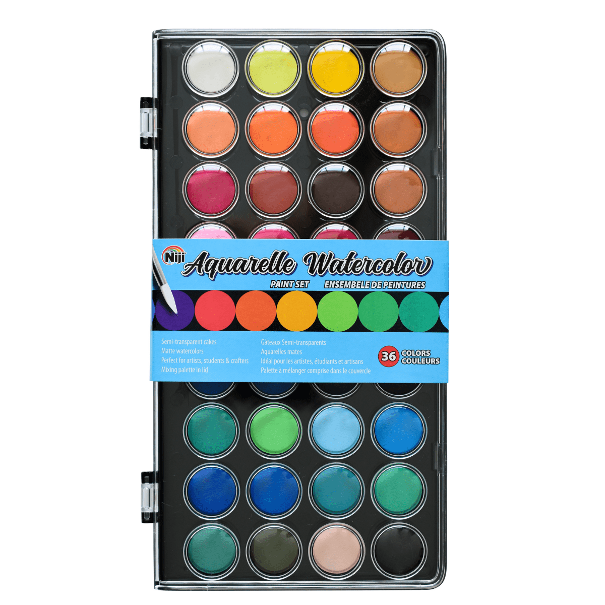 Yasutomo Pearlescent Watercolor Paint Cakes 21/Pkg-Assorted Colors -  031248995933