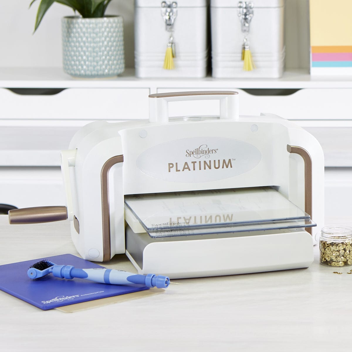 Spellbinders New & Improved Platinum 6 Machine with Universal Plate System  - Lisa Horton Crafts