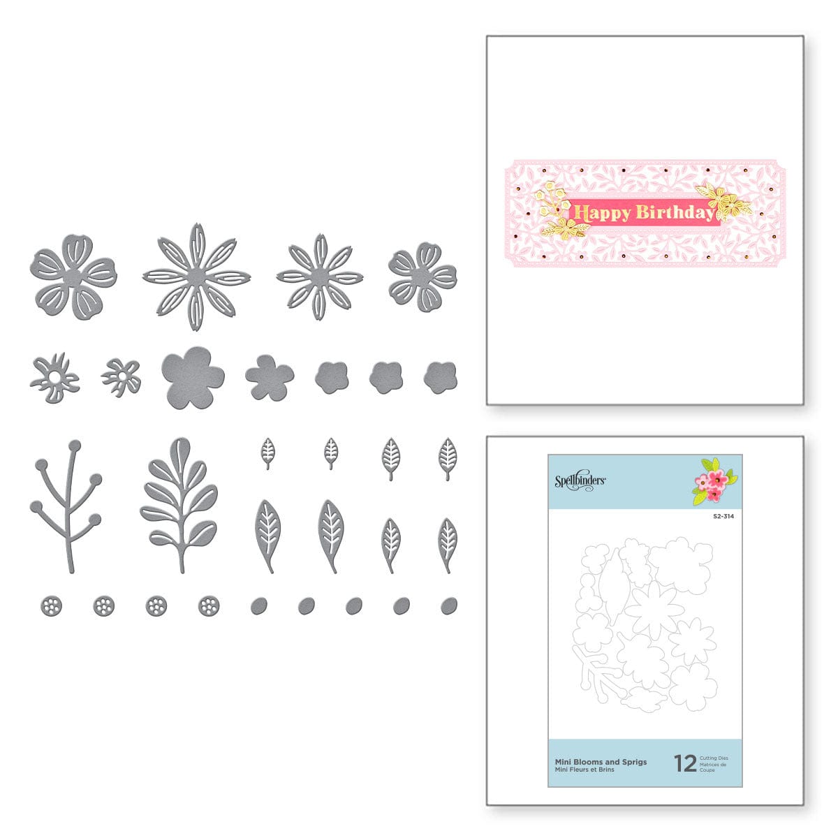 Spellbinders® Spring Into Stitching Stitched Medallion Etched Dies