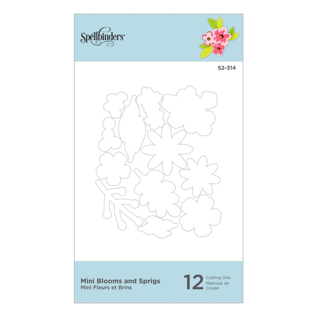 Mini Blooms and Sprigs Etched Dies from the Slimline Collection (S2-314) Product Packaging