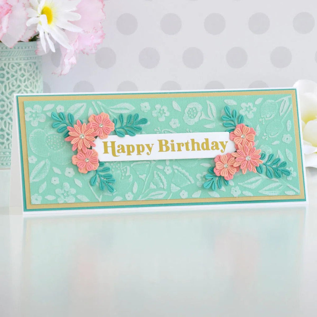 Mini Blooms and Sprigs Etched Dies from the Slimline Collection (S2-314) Project Example 4