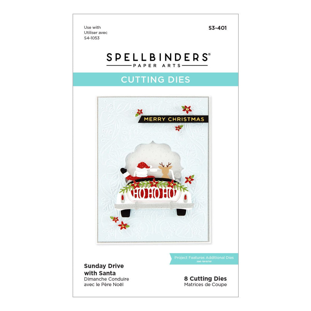 Die D-Lites Sunday Drive with Santa Etched Dies from Sparkling Christmas Collection (S3-401) Product Packaging