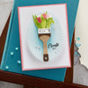 Artful Tulip Etched Dies from the Paint Your World Collection by Vicky Papaioannou (S3-440) Create Art Card. 