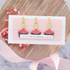 Slider Bar Accents Etched Dies from the Birthday Celebrations Collection (S3-448) Three cupcakes with candles on slimline card. 