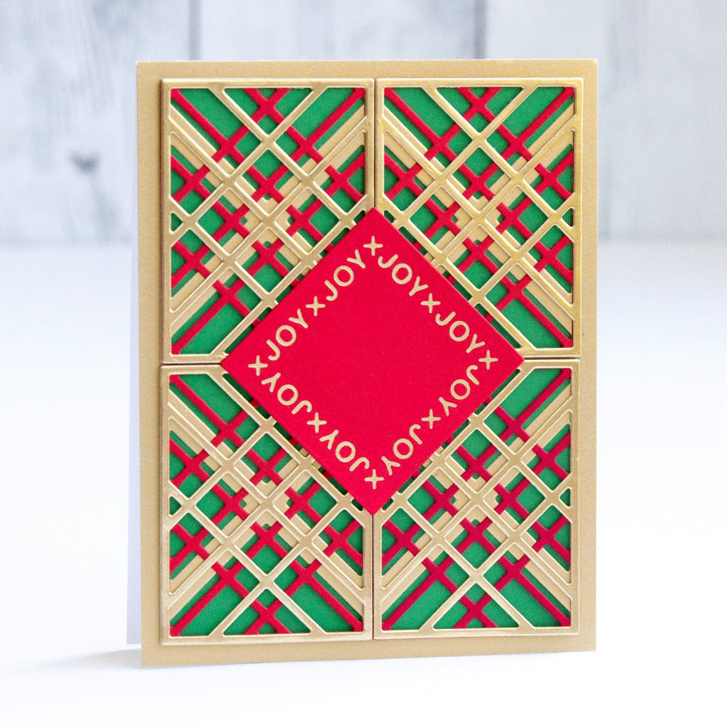 Kaleidoscope Plaid Etched Dies  Sparkling Christmas Collection