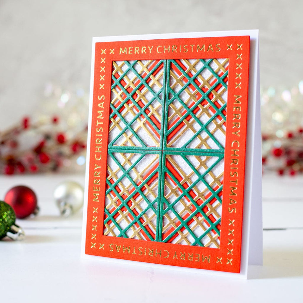 Kaleidoscope Plaid Etched Dies from Sparkling Christmas Collection (S4-1063) Project Example 7