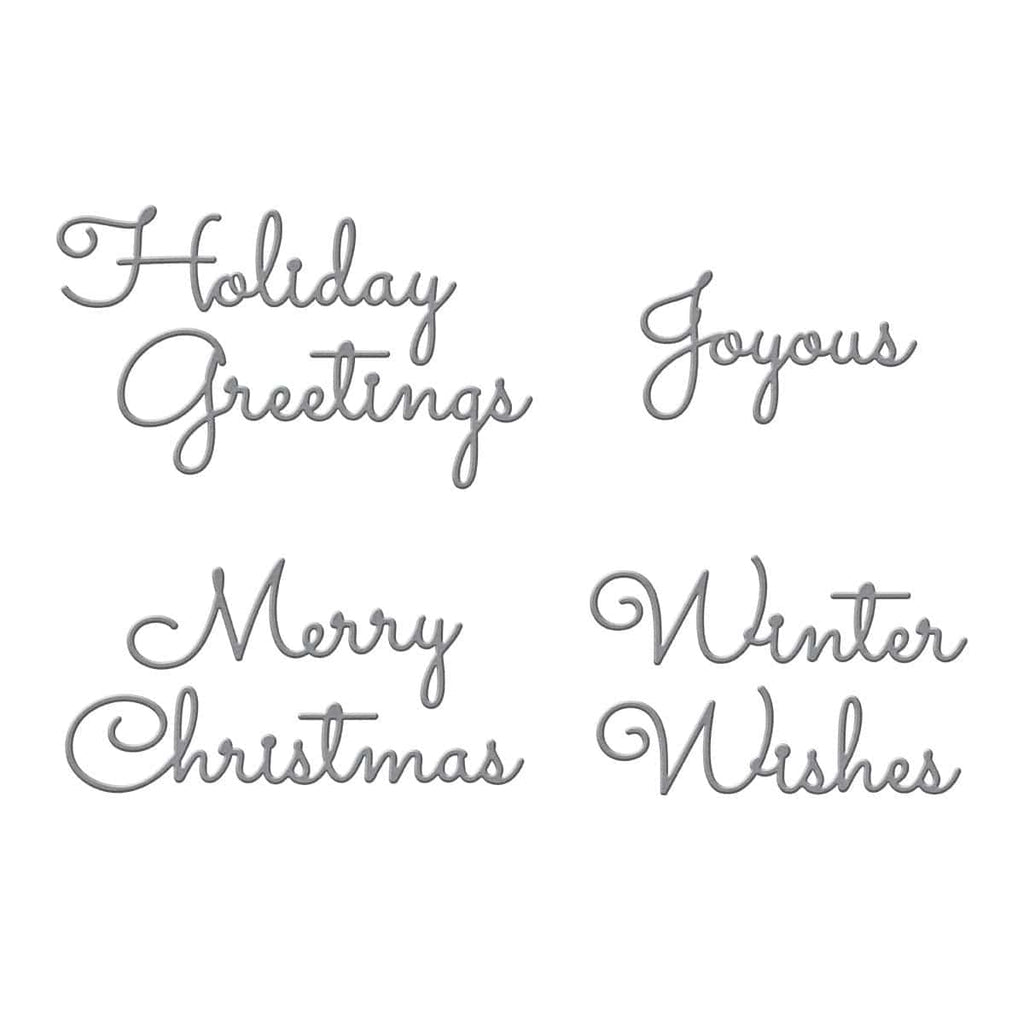 Christmas Mix & Match Sentiments Etched Dies from Sparkling Christmas Collection (S4-1065) Colorization