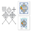 Kaleidoscope Argyle Etched Dies from the Slimline Collection (S4-1128) Combo Image