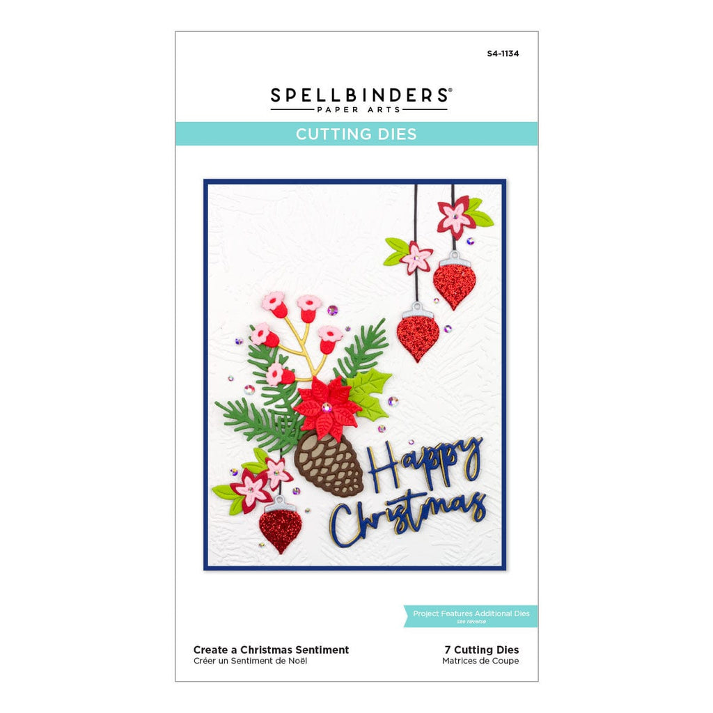 Create a Christmas Sentiment Etched Dies from the Tis the Season Collection (S4-1134) Product Packaging
