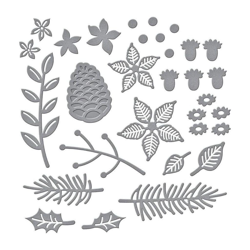 Christmas Blooms Etched Dies from the Tis the Season Collection (S4-1135) Colorization