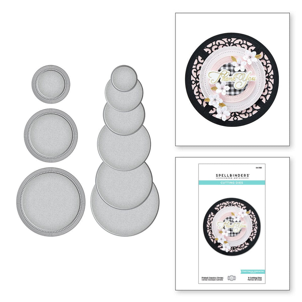 Spellbinders Etched Dies by Becca Feeken - Fluted Classics Circles