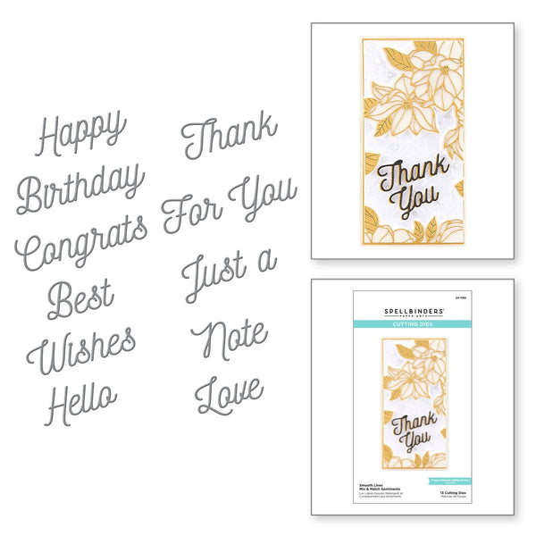 Smooth Lines Mix & Match Sentiments Etched Dies from the Be Bold Collection (S4-1168) Combo Image