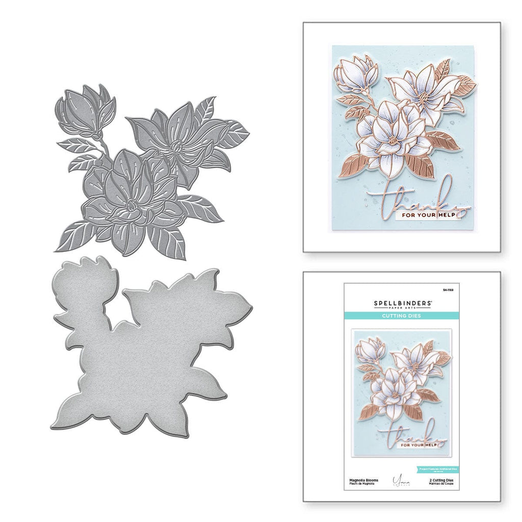 Magnolia Blooms Etched Dies from the Yana’s Blooms Collection by Yana Smakula (S4-1169) Combo Image