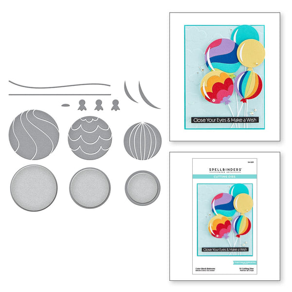 Color Block Balloons Etched Dies from the Birthday Celebrations Collection (S4-1201) combo product image. 
