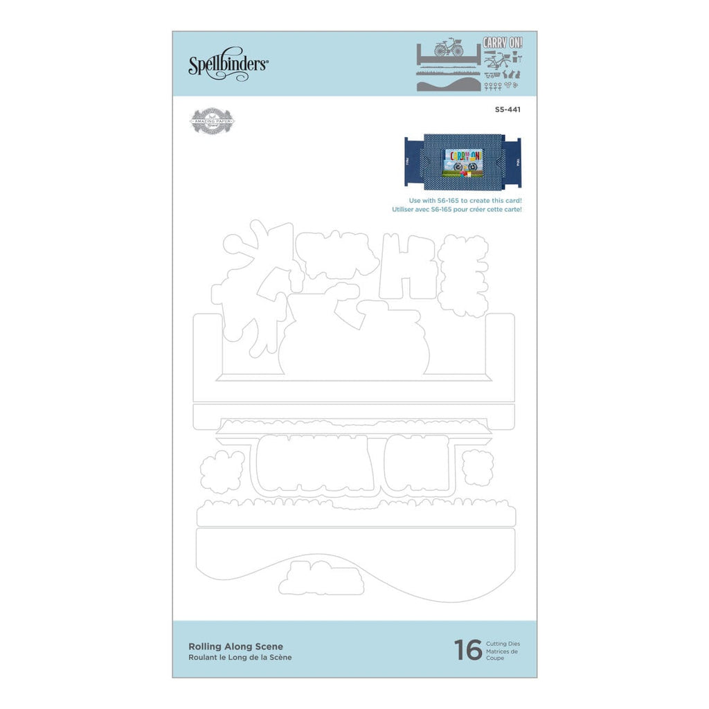 Rolling Along Scene Etched Dies from Make a Scene Collection by Becca Feeken (S5-441) Product Packaging